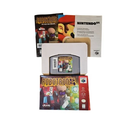 Robotron 64 Nintendo 64 Game Cartridge Box Instruction Manual Ex Rental N64 - Image 1 of 4