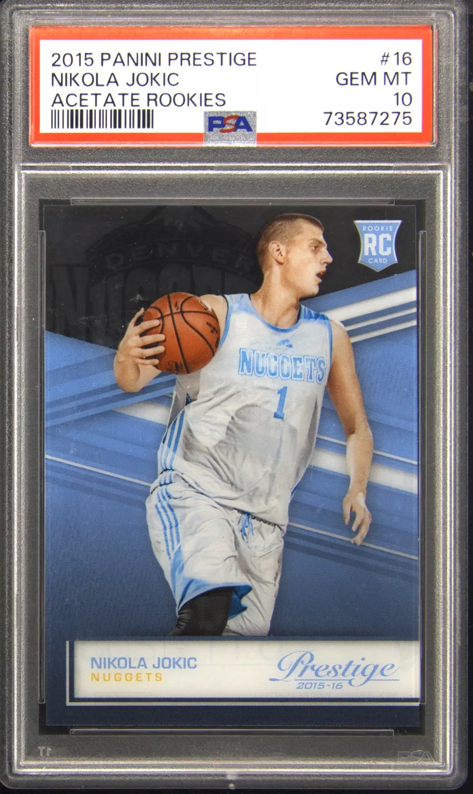 2015 Panini Prestige Acetate Rookies #16 Nikola Jokic PSA 10 Gem Mint