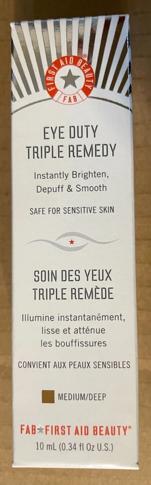 First Aid Beauty FAB Eye Duty triple remedio 10 ml 0,34 fl oz coloración media/profunda Foto 1 de 4