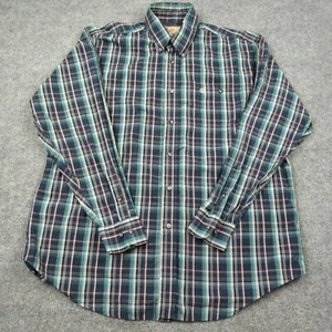 Camisa Wrangler De Colección Hombres Extra Grande Manga Larga Años 90 Vaquero Azul Occidental A Cuadros - Imagen 1 de 8