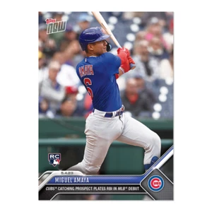 Tarjeta de novato 2023 Topps Now MLB #237 Miguel Amaya Chicago Cubs RC - - Imagen 1 de 2