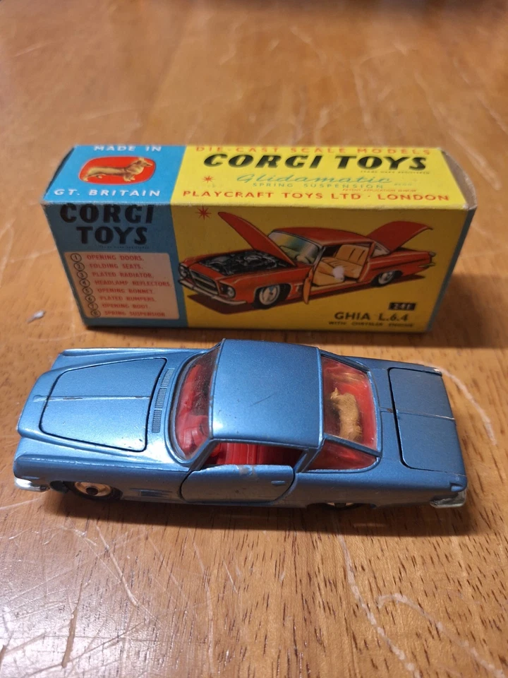 Corgi Toys 241 GHIA L.6.4 (1963-69).Origiinal Box. — 第 1/4 张图片