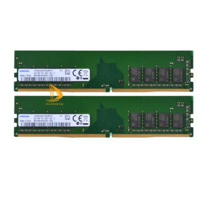 Samsung DDR4 RAM 16GB 2x 8GB 1RX8 2400T PC4-19200mhz 288pin Desktop Memory UDIMM - Image 1 of 4
