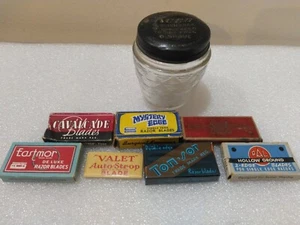 Vintage Razor Blade Lot -Valet, Mystery Edge,Ardell, Pal Hollow Ground, Keen Jar - Picture 1 of 6
