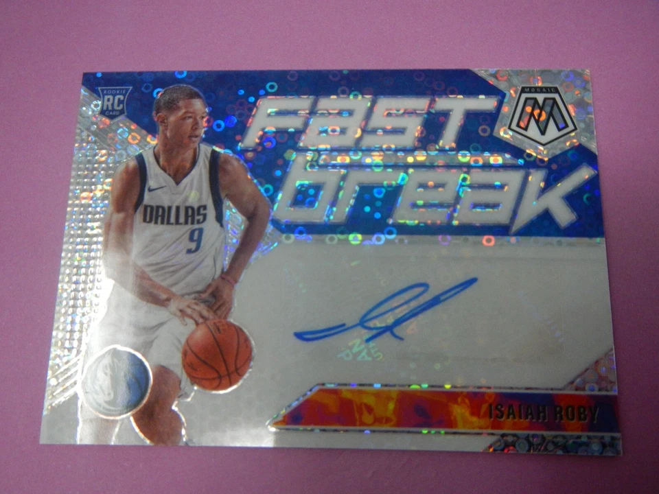 2019-20 Panini Mosaic Fast Break Isaiah Roby RC #FB-IRB Auto - Image 1 of 4