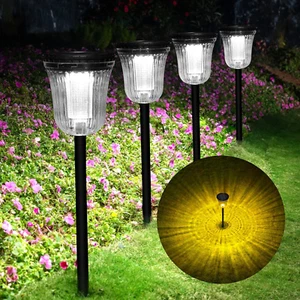 Solar Pathway Lights Outdoor, 4 Pack Solar Lights Outdoor Waterproof, 200 Lumens - Picture 1 of 12