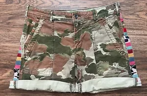 Anthropologie The Wanderer Utility Shorts Camo Womens Size 26 - Picture 1 of 7