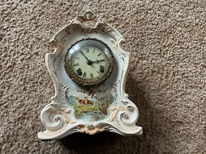 ANTIKE ANSONIA LA HONTAN PORZELLAN GEHÄUSE UHR 1755 GERMANY BONN - Bild 1 von 12