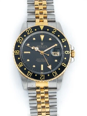 Rolex GMT Master 40mm Steel & 18K Yellow Gold Nipple Dial Jubilee Bracelet 16753 - Image 1 of 4
