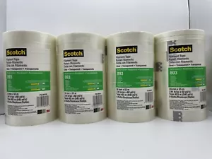 Lot Of 36 Rolls 3M Scotch 06939 Filament Tape 893 Clear, 24 mm x 55 m - Picture 1 of 2