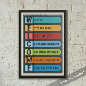 CLASSROOM POSTER SCIENCE MATH ENGLISH TEACHERS ELEMENTARY SCHOOL HIGH SCHOOLS - Picture 1 of 29