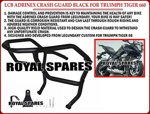 "LCB ADRINEX CRASH GUARD ,BLACK "FIT FOR TRUIMPH TIGER 660 - Picture 1 of 9