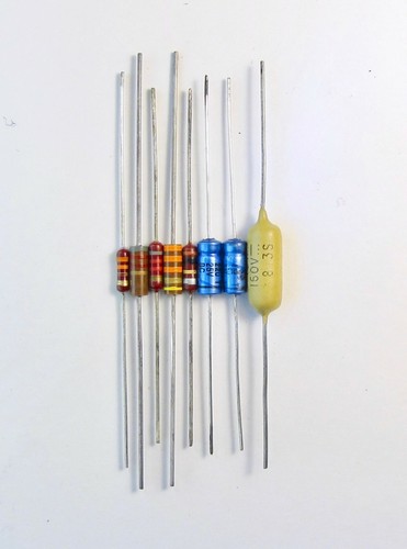 Fuzz Face SILICON 4 VINTAGE KIT AB resistors Mustard BC109C BC183 BC209 BC108