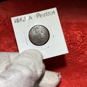 Germany Prussia 2 Pfenninge 1853 A Friedrich Wilhelm IV  Free Ship 🚢👀 - Picture 1 of 6