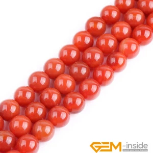 Natural Stripe Red Sardonyx Agate Onyx Gemstone Round Beads Jewelry Making 15" - Picture 1 of 48