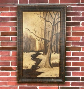 Antique Painting RW Framed 20"x13" Wood Frame c1890 - Picture 1 of 10