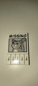 Missing Cat ❤️ 2x3 Original printed LEGO® tile 26603 Vermisste Katze Plakat - Bild 1 von 3