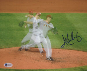3xWSC AllStar ~John Lackey~ Signed Angels Baseball 8x10 Photo (Beckett COA) Cubs