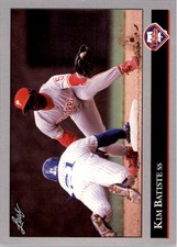 1992 Leaf Philadelphia Phillies Baseball Card #421 Kim Batiste