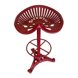 Cast Iron Farmall Tractor Stool in red with swivel seat - Picture 1 of 4