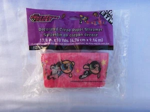 Powerpuff Girls 2001 verzierter Krepppapier Streamer 10 Yards BRANDNEU - Bild 1 von 1