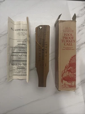 Antiguo Lynch's World Champion 1965 Fool Proof Turquía Call Box modelo 101 Foto 1 de 4