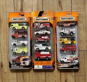 Matchbox Fire Dept 5 Pack Blaze Busters MBX Metal Emergency Vehicles Lot Of 3 - Picture 1 of 7