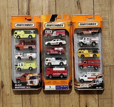 Matchbox Fire Dept 5 Pack Blaze Busters MBX Metal Emergency Vehicles Lot Of 2 - Image 1 of 4