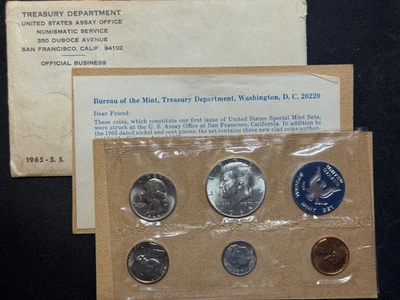 (1) 1965 US Mint Silver SMS Set, w/ Original Mint package🔥 ! - Image 1 of 4