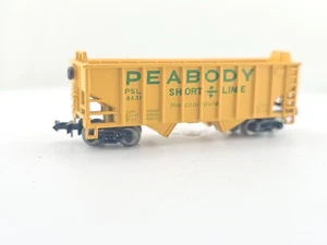 Model Power N Scale Peabody Short Line PSL 6631 2 Bay Hopper Car Model Train - Picture 1 of 8