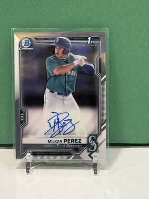 2021 Bowman Chrome - Prospect Autographs Milkar Perez #CPA-MP (AU, RC) - Image 1 of 2