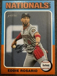 2024 Topps Heritage High Number Eddie Rosario Mini #518 Nationals - Picture 1 of 2