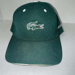 LACOSTE men's casual embroidered adjustable sports baseball cap hat Green - Picture 1 of 8