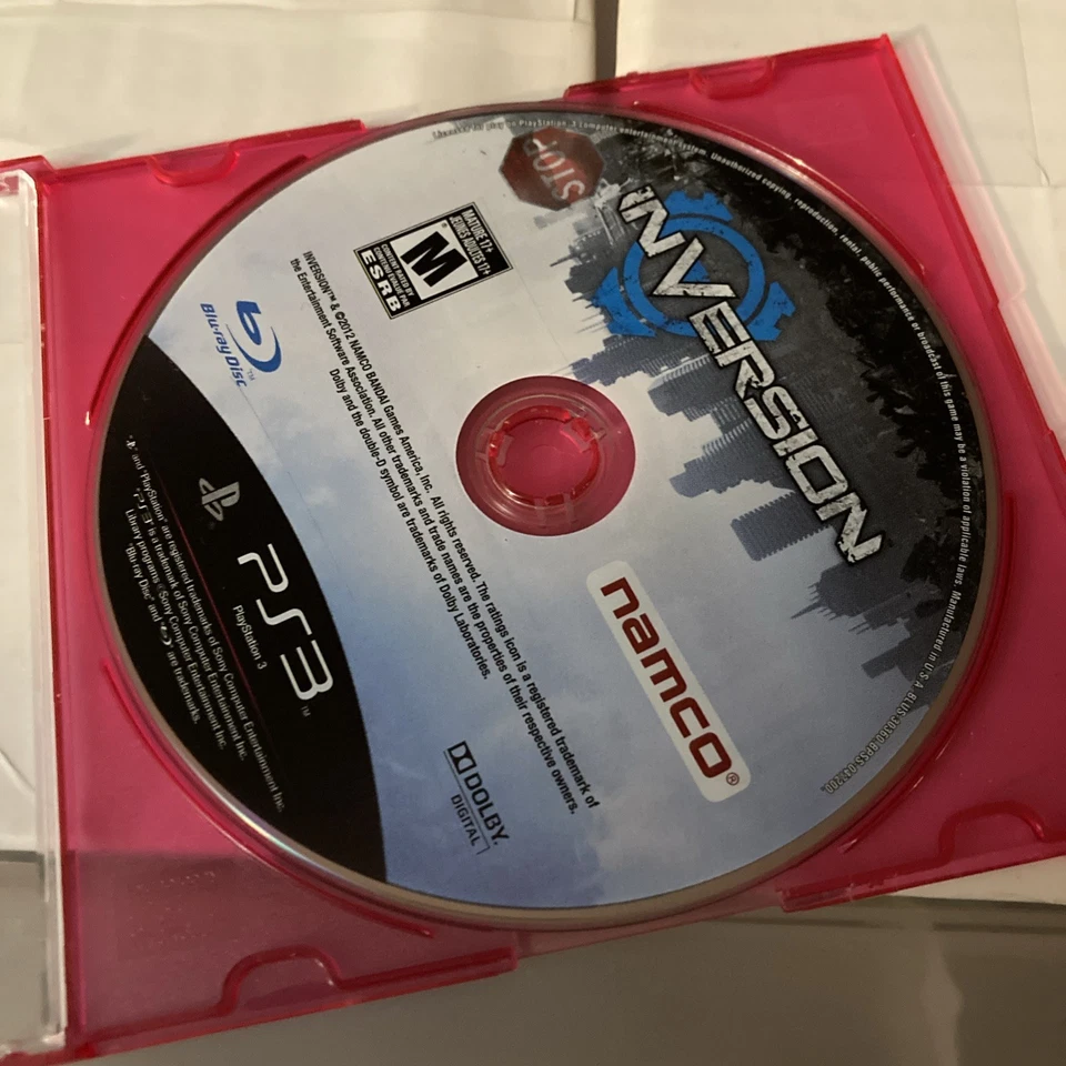 Playstation 3 INVERSION Video Game Disc Only  TESTED 2012 Sony PS3 - Image 1 of 2