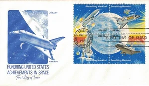 1981 FDC, #1913-1914 & 1917-1918, 18c Space Achievement, Artmaster, block of 4 - Picture 1 of 2