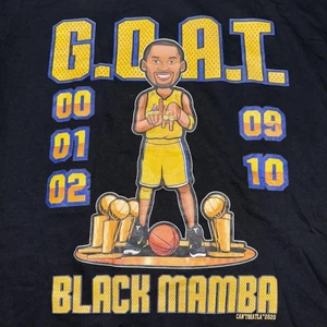 Black Mamba Shirt Mens Medium G.O.A.T. Kobe Basketball LA Lakers Graphic Tee - Picture 1 of 15