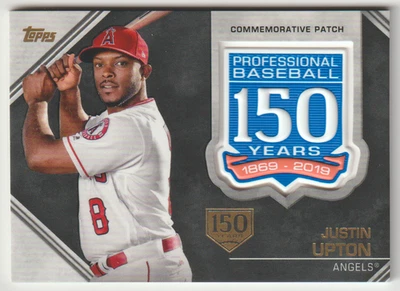 *030/150* Justin Upton 2019 Topps 150th Anniversary Manufactured Patch. - Image 1 of 2