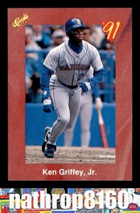 1991 Classic Travel Update Red #T1 Ken Griffey Jr.  HOF Baseball NM/NM+  10230 - Picture 1 of 4