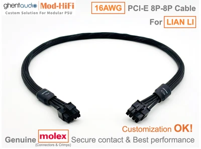 ⚡️Upgrade 16AWG PCI-E GPU 8P Cable for LIAN LI SP750 SP850 - 16" / 27" Available - Image 1 of 4