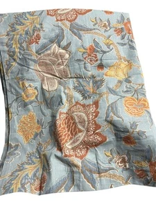 Pottery Barn Cynthia Palampore Floral Blue Single Curtain Panel 50x108 - Picture 1 of 6