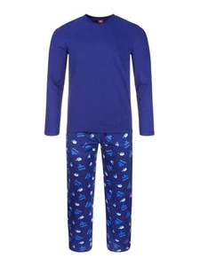 FAMILY PJs Womens Navy Top Long Sleeve Straight leg Pants Pajamas XL - Picture 1 of 3