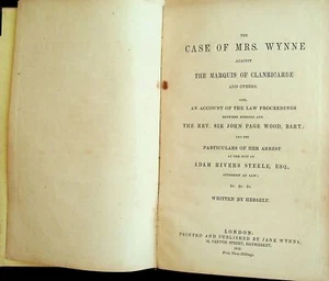 Jane Wynne / Case of Mrs Wynne Against The Marquis of Clanricarde and Others 1st - Picture 1 of 4