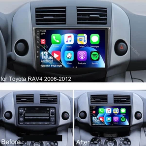 For 2006-2012 Toyota RAV4 Apple Carplay Car Stereo Radio GPS Android 13 4+64GB - Picture 1 of 12