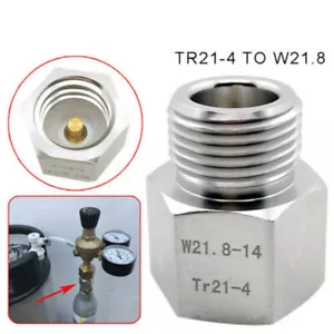 TR21-4 to W21.8 Connector CO2 Bottle Regulator Cylinder Adapter For Soda - Picture 1 of 3