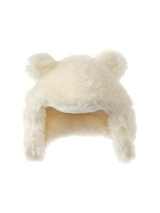 GAP GIRLS WHITE IVORY  FAUX FUR BEAR TRAPPER HAT ORG. $34.95 SMALL/MEDIUM BNWTOT - Picture 1 of 1