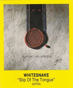 RARE MUSIC PROMO STORE AD 5 1/2" X 4 1/2" - WHITESNAKE - SLIP OF THE TONGUE - Picture 1 of 2