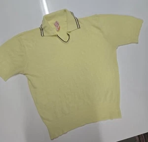Rare 60s 70s Rat Pack SOFT Orlon 100% Dupont Sheffiele Polo Shirt Brady Bunch - Bild 1 von 8