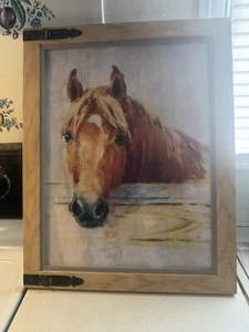 Horse Head Water Color Wall Hanging 15” X 19” - Picture 1 of 8