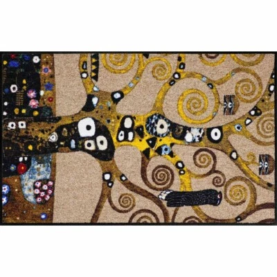 Salonloewe Fußmatte waschbar Ethno Impressions Klimt Lebensbaum 75x120 cm - Bild 1 von 4