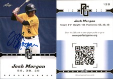 Josh Morgan Signed 2013 Leaf Perfect Game #128 Card Auto AU